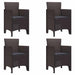 Scaun pentru Grădină 4 pcs Maro Dimensiune: 53 x 49 x 85 cm PP - WALTI WALTI