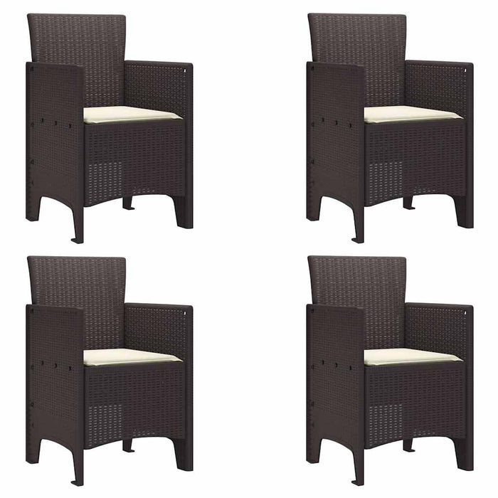 Scaun pentru Grădină 4 pcs Maro Dimensiune: 53 x 49 x 85 cm PP - WALTI WALTI