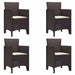 Scaun pentru Grădină 4 pcs Maro Dimensiune: 53 x 49 x 85 cm PP - WALTI WALTI