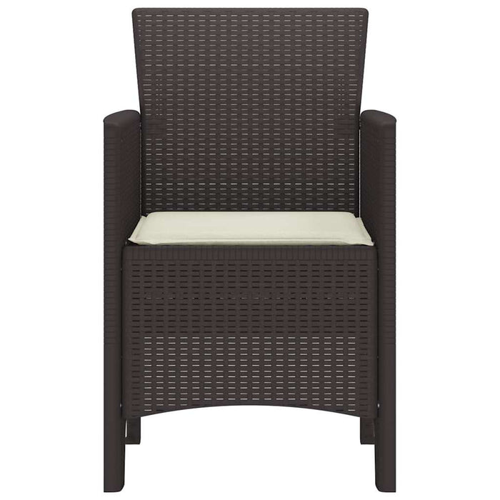 Scaun pentru Grădină 4 pcs Maro Dimensiune: 53 x 49 x 85 cm PP - WALTI WALTI