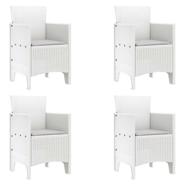 Scaun pentru Grădină 4 pcs Alb Dimensiune: 53 x 49 x 85 cm PP - WALTI WALTI