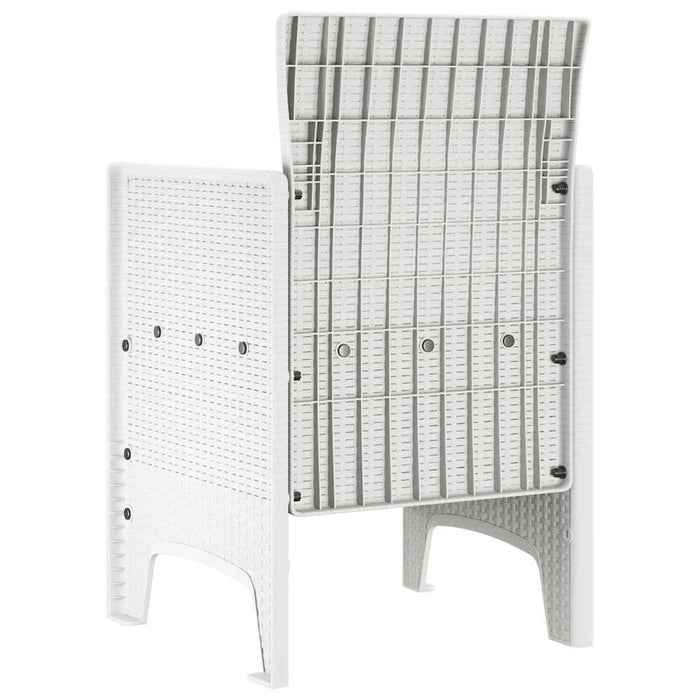 Scaun pentru Grădină 4 pcs Alb Dimensiune: 53 x 49 x 85 cm PP - WALTI WALTI
