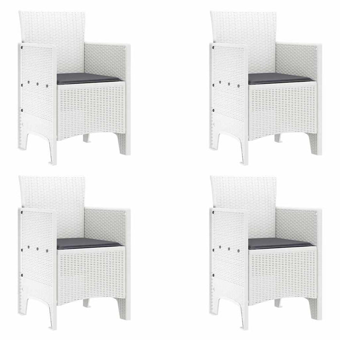 Scaun pentru Grădină 4 pcs Alb Dimensiune: 53 x 49 x 85 cm PP - WALTI WALTI