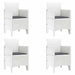 Scaun pentru Grădină 4 pcs Alb Dimensiune: 53 x 49 x 85 cm PP - WALTI WALTI