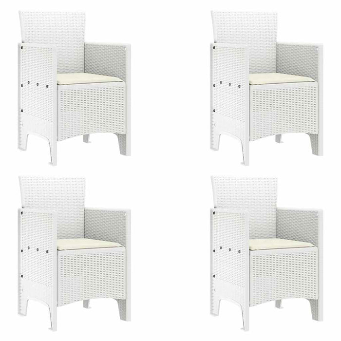 Scaun pentru Grădină 4 pcs Alb Dimensiune: 53 x 49 x 85 cm PP - WALTI WALTI
