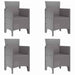 Scaun pentru Grădină 4 pcs Gri deschis - WALTI WALTI