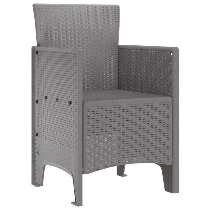 Scaun pentru Grădină 4 pcs Gri deschis - WALTI WALTI