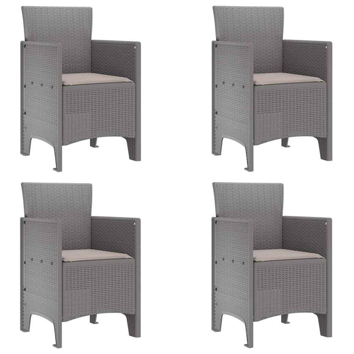 Scaun pentru Grădină 4 pcs Gri deschis - WALTI WALTI
