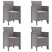 Scaun pentru Grădină 4 pcs Gri deschis - WALTI WALTI
