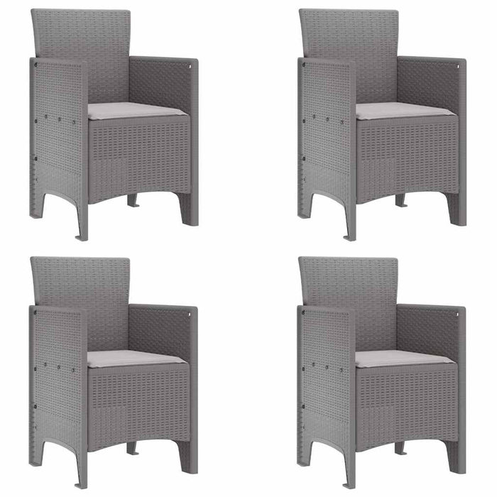 Scaun pentru Grădină 4 pcs Gri deschis - WALTI WALTI