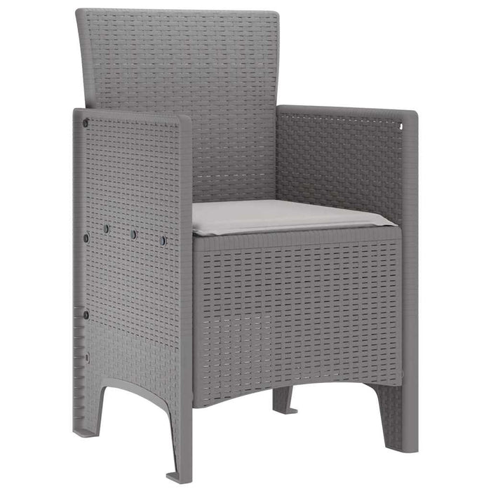 Scaun pentru Grădină 4 pcs Gri deschis - WALTI WALTI