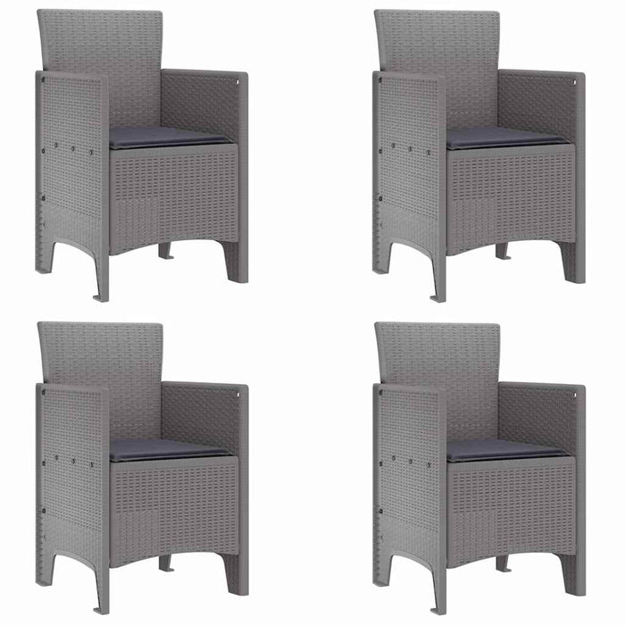 Scaun pentru Grădină 4 pcs Gri deschis - WALTI WALTI