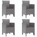 Scaun pentru Grădină 4 pcs Gri deschis - WALTI WALTI