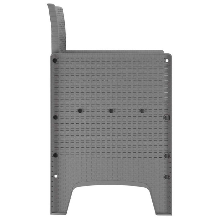 Scaun pentru Grădină 4 pcs Gri deschis - WALTI WALTI