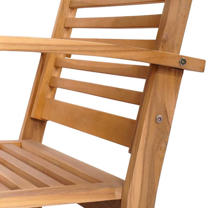 Set de canapele pentru grădină 4 pcs natural Lemn masiv de tec - WALTI WALTI