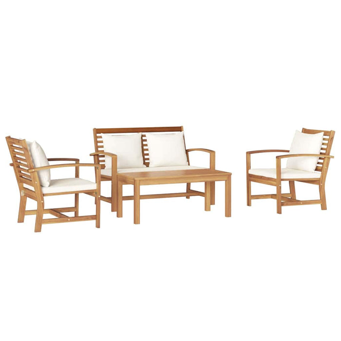 Set de canapele pentru grădină 4 pcs natural Lemn masiv de tec - WALTI WALTI