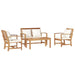 Set de canapele pentru grădină 4 pcs natural Lemn masiv de tec - WALTI WALTI