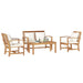 Set de canapele pentru grădină 4 pcs natural Lemn masiv de tec - WALTI WALTI