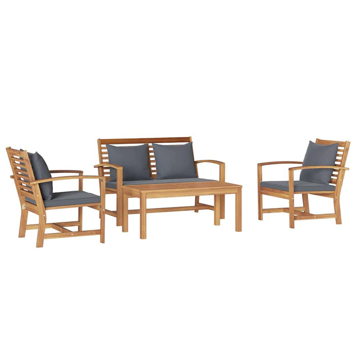 Set de canapele pentru grădină 4 pcs natural Lemn masiv de tec - WALTI WALTI