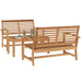 Set de canapele pentru grădină 3 pcs natural Lemn masiv de tec - WALTI WALTI