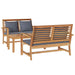 Set de canapele pentru grădină 3 pcs natural Lemn masiv de tec - WALTI WALTI