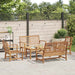 Set de canapele pentru grădină 5 pcs natural Lemn masiv de tec - WALTI WALTI