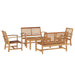 Set de canapele pentru grădină 5 pcs natural Lemn masiv de tec - WALTI WALTI