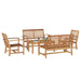 Set de canapele pentru grădină 5 pcs natural Lemn masiv de tec - WALTI WALTI