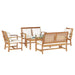 Set de canapele pentru grădină 5 pcs natural Lemn masiv de tec - WALTI WALTI
