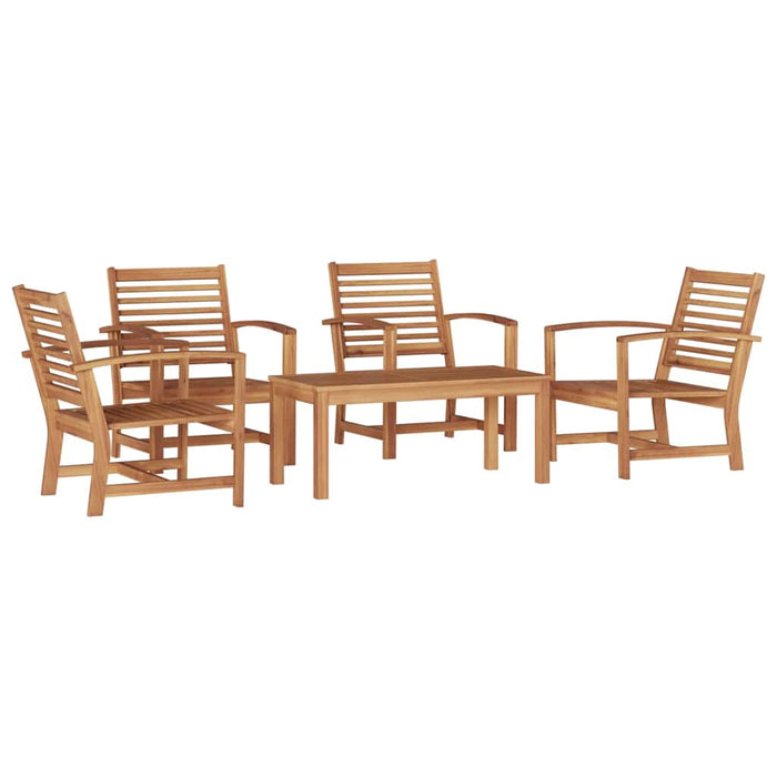 Set de canapele pentru grădină 5 pcs natural Lemn masiv de tec - WALTI WALTI