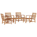 Set de canapele pentru grădină 5 pcs natural Lemn masiv de tec - WALTI WALTI