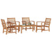 Set de canapele pentru grădină 5 pcs natural Lemn masiv de tec - WALTI WALTI