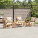 Set de canapele pentru grădină 5 pcs natural Lemn masiv de tec - WALTI WALTI