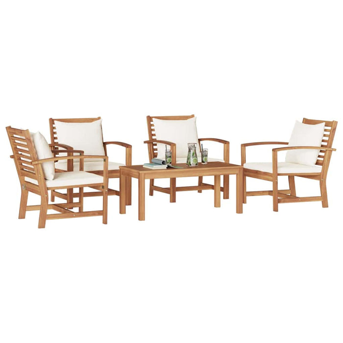 Set de canapele pentru grădină 5 pcs natural Lemn masiv de tec - WALTI WALTI
