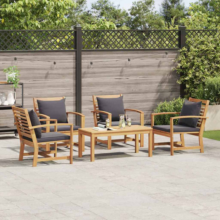 Set de canapele pentru grădină 5 pcs natural Lemn masiv de tec - WALTI WALTI