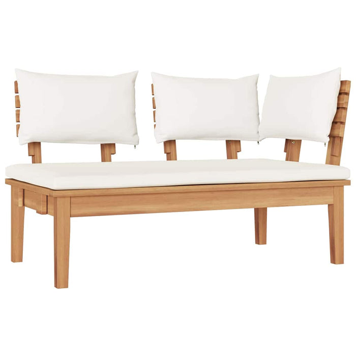 Set de Bănci pentru Grădină cu pernă 4 pcs Maro, Crem - WALTI WALTI