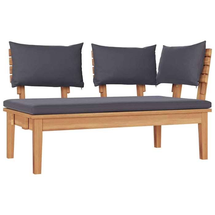 Set de Bănci pentru Grădină cu pernă 4 pcs Maro, Gri - WALTI WALTI