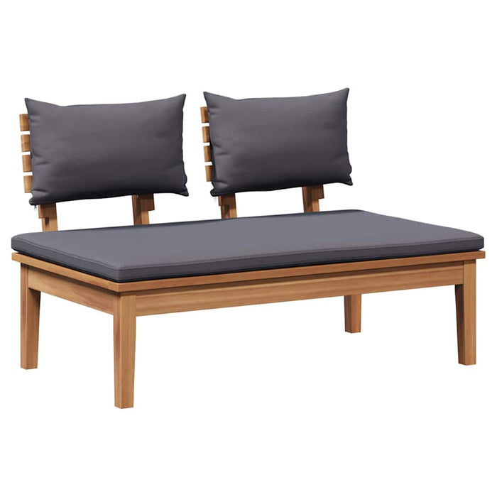 Set de Bănci pentru Grădină cu pernă 3 pcs Maro, Gri - WALTI WALTI