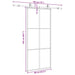 Ușă glisantă cu set de feronerie neagră 90x205 cm Sticlă ESG - WALTI WALTI