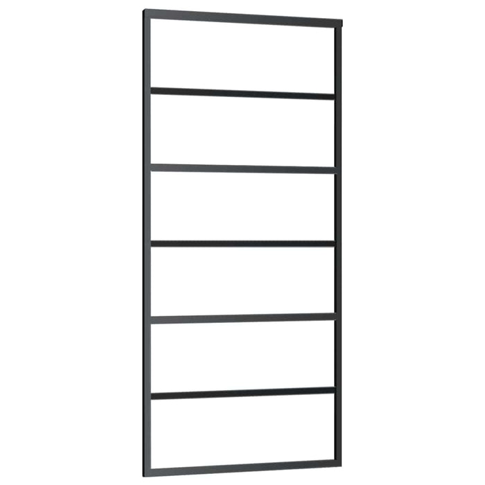 Ușă glisantă cu set de feronerie neagră 90x205 cm Sticlă ESG - WALTI WALTI