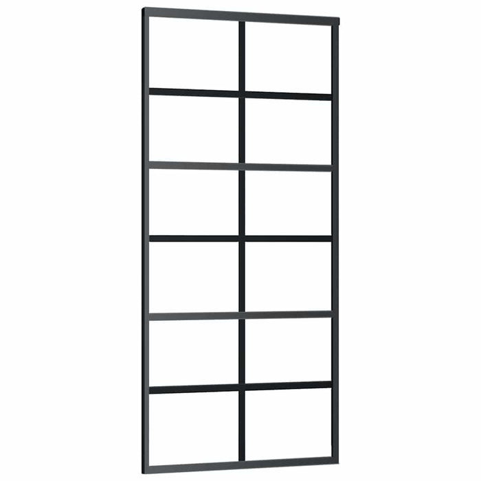 Ușă glisantă cu set de feronerie neagră 90x205 cm Sticlă ESG - WALTI WALTI