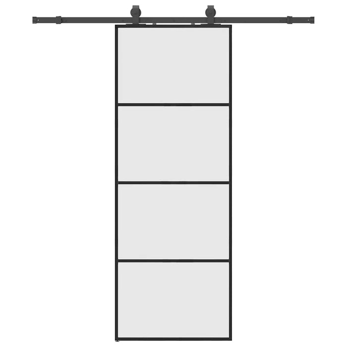 Ușă glisantă cu set de feronerie neagră 76x205 cm Sticlă ESG - WALTI WALTI