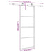 Ușă glisantă cu set de feronerie neagră 76x205 cm Sticlă ESG - WALTI WALTI