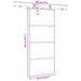 Ușă glisantă cu set de feronerie neagră 90x205 cm Sticlă ESG - WALTI WALTI