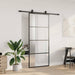 Ușă glisantă cu set de feronerie neagră 90x205 cm Sticlă ESG - WALTI WALTI