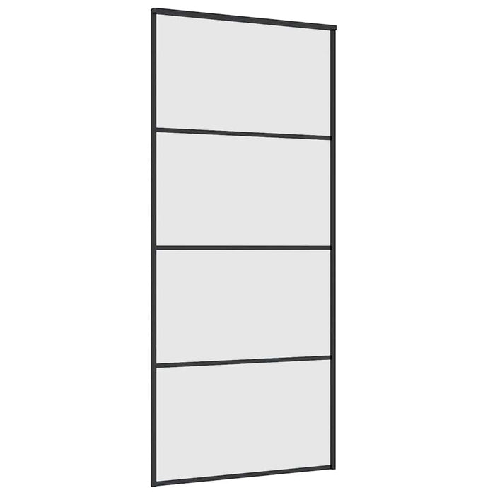 Ușă glisantă cu set de feronerie neagră 90x205 cm Sticlă ESG - WALTI WALTI