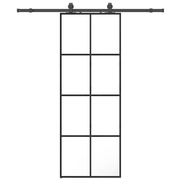 Ușă glisantă cu set de feronerie neagră 76x205 cm Sticlă ESG - WALTI WALTI