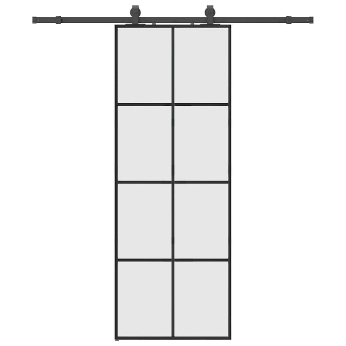 Ușă glisantă cu set de feronerie neagră 76x205 cm Sticlă ESG - WALTI WALTI