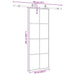 Ușă glisantă cu set de feronerie neagră 76x205 cm Sticlă ESG - WALTI WALTI