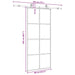 Ușă glisantă cu set de feronerie neagră 90x205 cm Sticlă ESG - WALTI WALTI